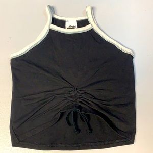 Crewneck Halter Cami Crop Cheer/Dance Top w/Ruched Midriff NEW Child M or L